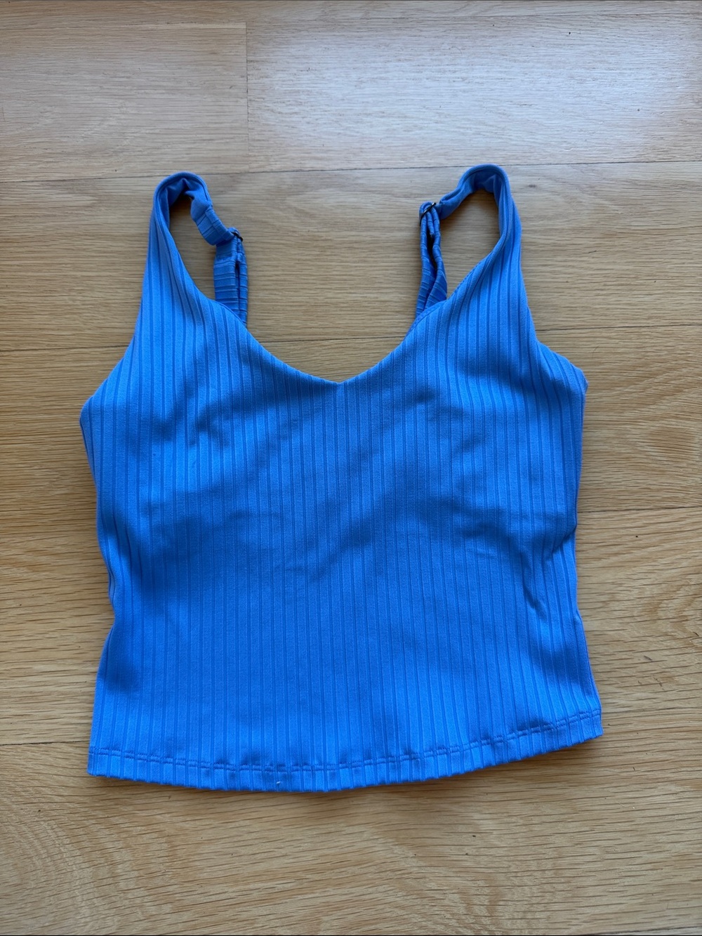 Rip Curl Blue Ribbed Bikini Tank Top